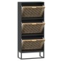 vidaXL Mueble zapatero madera contrachapada negro 52x25x120 cm vidaXL Mueble zapatero madera contrachapada negro 52x25x120 cm