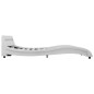 vidaXL Estructura de cama con LED cuero sintético blanco 140x200 cm vidaXL Estructura de cama con LED cuero sintético blanco 140x200 cm