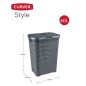 Curver Juego de cestas de colada con tapa Style gris antracita 2x60 L Curver Juego de cestas de colada con tapa Style gris antracita 2x60 L