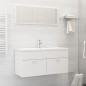 vidaXL Juego de muebles de baño 2 pzas madera contrachapada blanco vidaXL Juego de muebles de baño 2 pzas madera contrachapada blanco