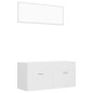 vidaXL Juego de muebles de baño 2 pzas madera contrachapada blanco vidaXL Juego de muebles de baño 2 pzas madera contrachapada blanco