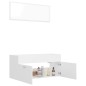 vidaXL Juego de muebles de baño 2 pzas madera contrachapada blanco vidaXL Juego de muebles de baño 2 pzas madera contrachapada blanco