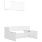 vidaXL Juego de muebles de baño 2 pzas madera contrachapada blanco vidaXL Juego de muebles de baño 2 pzas madera contrachapada blanco