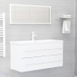 vidaXL Juego de muebles de baño 2 pzas madera contrachapada blanco vidaXL Juego de muebles de baño 2 pzas madera contrachapada blanco