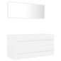 vidaXL Juego de muebles de baño 2 pzas madera contrachapada blanco vidaXL Juego de muebles de baño 2 pzas madera contrachapada blanco