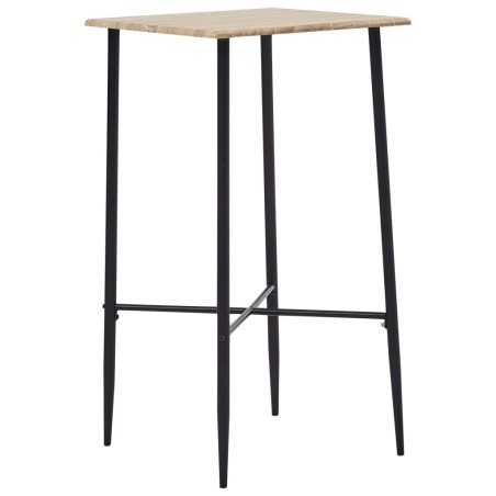 vidaXL Juego de mesa alta y taburetes 5 piezas tela negra