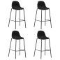 vidaXL Juego de mesa alta y taburetes 5 piezas tela negra vidaXL Juego de mesa alta y taburetes 5 piezas tela negra