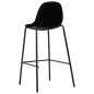 vidaXL Juego de mesa alta y taburetes 5 piezas tela negra vidaXL Juego de mesa alta y taburetes 5 piezas tela negra
