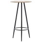 vidaXL Juego de mesa alta y taburetes 5 piezas tela gris oscuro vidaXL Juego de mesa alta y taburetes 5 piezas tela gris oscuro