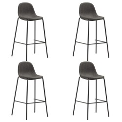 vidaXL Juego de mesa alta y taburetes 5 piezas tela gris oscuro
