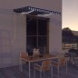 vidaXL Toldo con LED y sensor de viento azul y blanco 300x250 cm vidaXL Toldo con LED y sensor de viento azul y blanco 300x250 cm