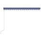 vidaXL Toldo con LED y sensor de viento azul y blanco 300x250 cm vidaXL Toldo con LED y sensor de viento azul y blanco 300x250 cm