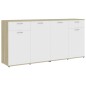 vidaXL Aparador madera de ingeniería blanco roble Sonoma 160x36x75 cm vidaXL Aparador madera de ingeniería blanco roble Sonoma 160x36x75 cm