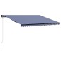 vidaXL Toldo automático retráctil azul y blanco 500x300 cm vidaXL Toldo automático retráctil azul y blanco 500x300 cm