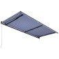 vidaXL Toldo manual retráctil azul y blanco 600x300 cm vidaXL Toldo manual retráctil azul y blanco 600x300 cm