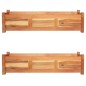 vidaXL Arriates elevados de jardín 2 pzas madera acacia 100x30x25 cm vidaXL Arriates elevados de jardín 2 pzas madera acacia 100x30x25 cm