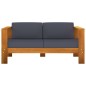 vidaXL Muebles de jardín 4 pzas cojines madera acacia gris oscuro