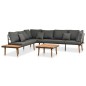 vidaXL Muebles de jardín 4 piezas con cojines madera maciza acacia vidaXL Muebles de jardín 4 piezas con cojines madera maciza acacia
