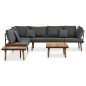 vidaXL Muebles de jardín 4 piezas con cojines madera maciza acacia vidaXL Muebles de jardín 4 piezas con cojines madera maciza acacia
