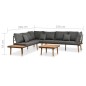 vidaXL Muebles de jardín 4 piezas con cojines madera maciza acacia vidaXL Muebles de jardín 4 piezas con cojines madera maciza acacia