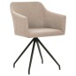 vidaXL Sillas de comedor giratorias 2 unidades tela gris topo vidaXL Sillas de comedor giratorias 2 unidades tela gris topo