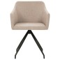 vidaXL Sillas de comedor giratorias 2 unidades tela gris topo vidaXL Sillas de comedor giratorias 2 unidades tela gris topo