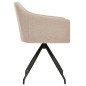 vidaXL Sillas de comedor giratorias 2 unidades tela gris topo vidaXL Sillas de comedor giratorias 2 unidades tela gris topo