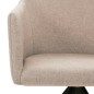 vidaXL Sillas de comedor giratorias 2 unidades tela gris topo vidaXL Sillas de comedor giratorias 2 unidades tela gris topo