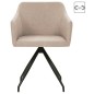 vidaXL Sillas de comedor giratorias 2 unidades tela gris topo vidaXL Sillas de comedor giratorias 2 unidades tela gris topo
