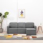 vidaXL Sofá cama modular de 3 plazas tela gris claro vidaXL Sofá cama modular de 3 plazas tela gris claro