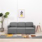vidaXL Sofá cama modular de 3 plazas tela gris claro vidaXL Sofá cama modular de 3 plazas tela gris claro