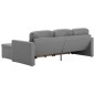 vidaXL Sofá cama modular de 3 plazas tela gris claro vidaXL Sofá cama modular de 3 plazas tela gris claro
