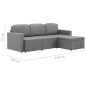 vidaXL Sofá cama modular de 3 plazas tela gris claro vidaXL Sofá cama modular de 3 plazas tela gris claro
