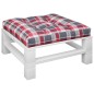 vidaXL Cojín para sofá de palets tela a cuadros rojo 80x80x12 cm vidaXL Cojín para sofá de palets tela a cuadros rojo 80x80x12 cm