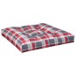 vidaXL Cojín para sofá de palets tela a cuadros rojo 80x80x12 cm vidaXL Cojín para sofá de palets tela a cuadros rojo 80x80x12 cm
