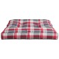 vidaXL Cojín para sofá de palets tela a cuadros rojo 80x80x12 cm vidaXL Cojín para sofá de palets tela a cuadros rojo 80x80x12 cm