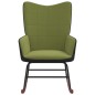 vidaXL Silla mecedora de terciopelo y PVC verde claro vidaXL Silla mecedora de terciopelo y PVC verde claro