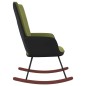 vidaXL Silla mecedora de terciopelo y PVC verde claro vidaXL Silla mecedora de terciopelo y PVC verde claro