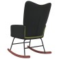 vidaXL Silla mecedora de terciopelo y PVC verde claro vidaXL Silla mecedora de terciopelo y PVC verde claro