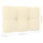 vidaXL Sillas de jardín cojines 2 uds crema madera de pino impregnada vidaXL Sillas de jardín cojines 2 uds crema madera de pino impregnada