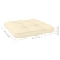 vidaXL Sillas de jardín cojines 2 uds crema madera de pino impregnada vidaXL Sillas de jardín cojines 2 uds crema madera de pino impregnada