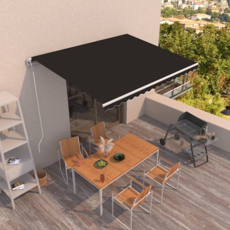 vidaXL Toldo retráctil automático gris antracita 400x350 cm