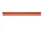 vidaXL Toldo automático LED sensor de viento naranja marrón 600x300 cm vidaXL Toldo automático LED sensor de viento naranja marrón 600x300 cm