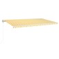 vidaXL Toldo retráctil automático amarillo y blanco 600x350 cm