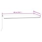 vidaXL Toldo retráctil automático amarillo y blanco 600x350 cm