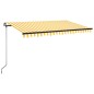 vidaXL Toldo retráctil manual amarillo y blanco 400x350 cm