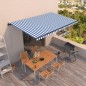 vidaXL Toldo retráctil manual azul y blanco 500x350 cm