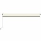 vidaXL Toldo retráctil manual con luz LED color crema 600x350 cm vidaXL Toldo retráctil manual con luz LED color crema 600x350 cm