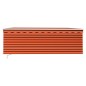 vidaXL Toldo retráctil manual con persiana y LED naranja y marrón 4x3m