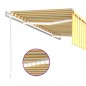 vidaXL Toldo automático persiana, LED y sensor de viento amarillo 5x3m vidaXL Toldo automático persiana, LED y sensor de viento amarillo 5x3m